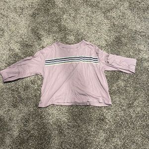 purple american eagle striped top